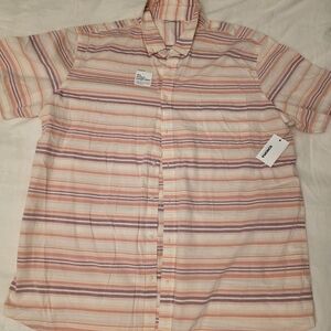 Sonoma Pink & Purple Striped Short-Sleeve Button-Up Shirt